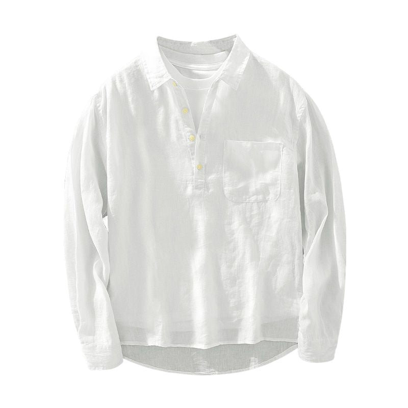 Men's Linen Pullover Shirt