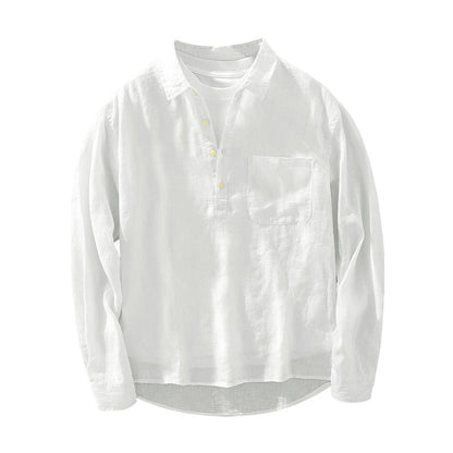 Men's Linen Pullover Shirt