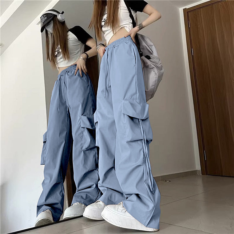 Vintage High Waist Wide Leg Cargo Pants
