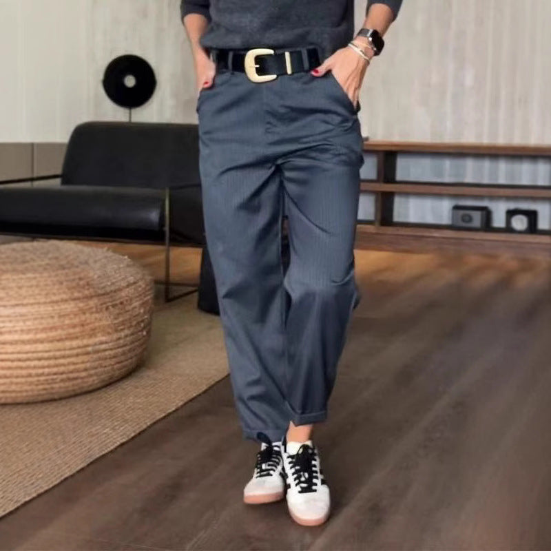 High Waist Straight Leg Pants