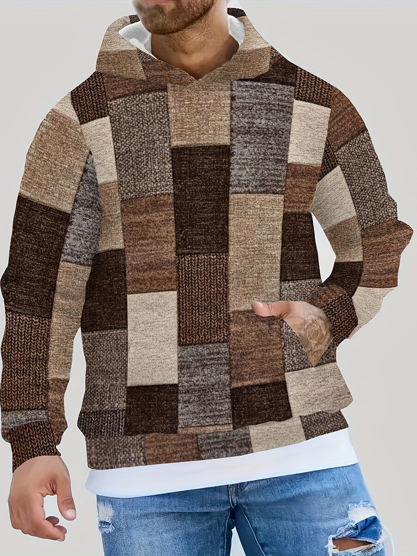 Mens Hooded Pullover Sweatshirt