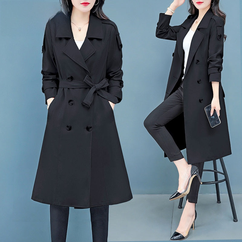 Womens Mid-Length Windbreaker Jacket
