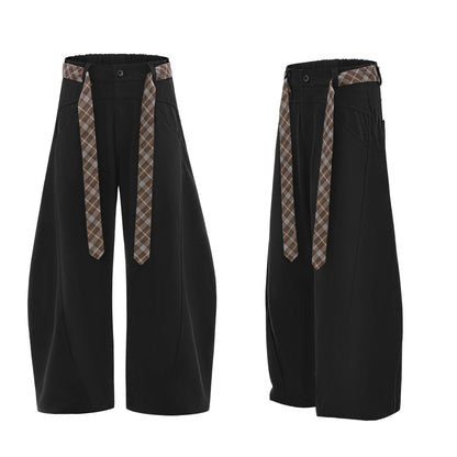 Loose-fitting men's casual workwear curved trousers
