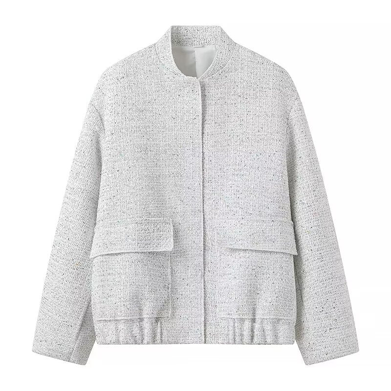 Womens Sequin Embellished Casual Jacket