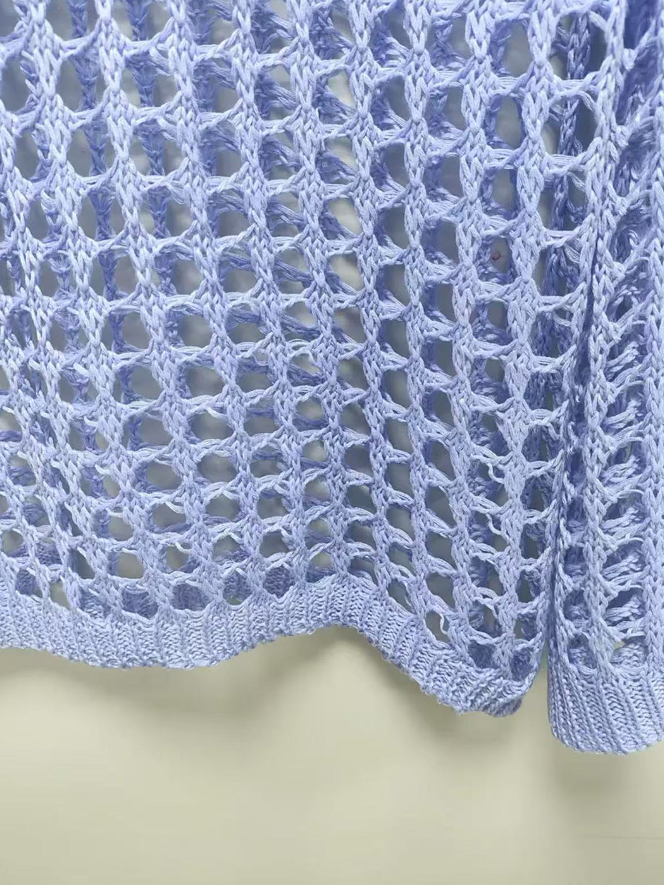 Hollow Out Knit Sun Protection Shirt
