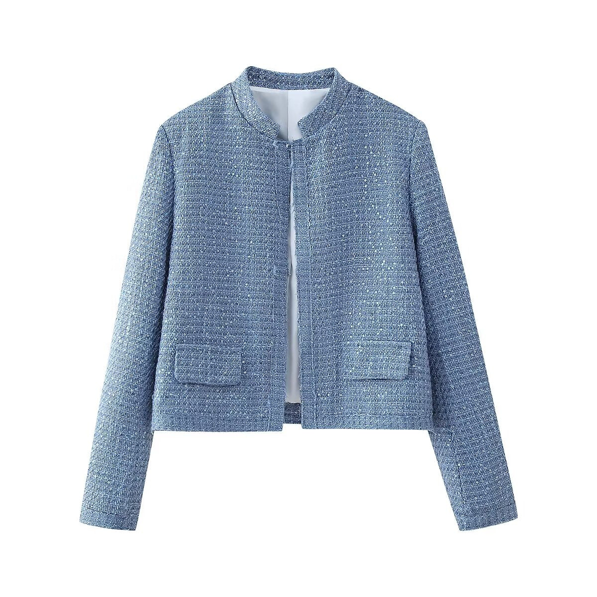 Womens Sequin Embellished Casual Jacket