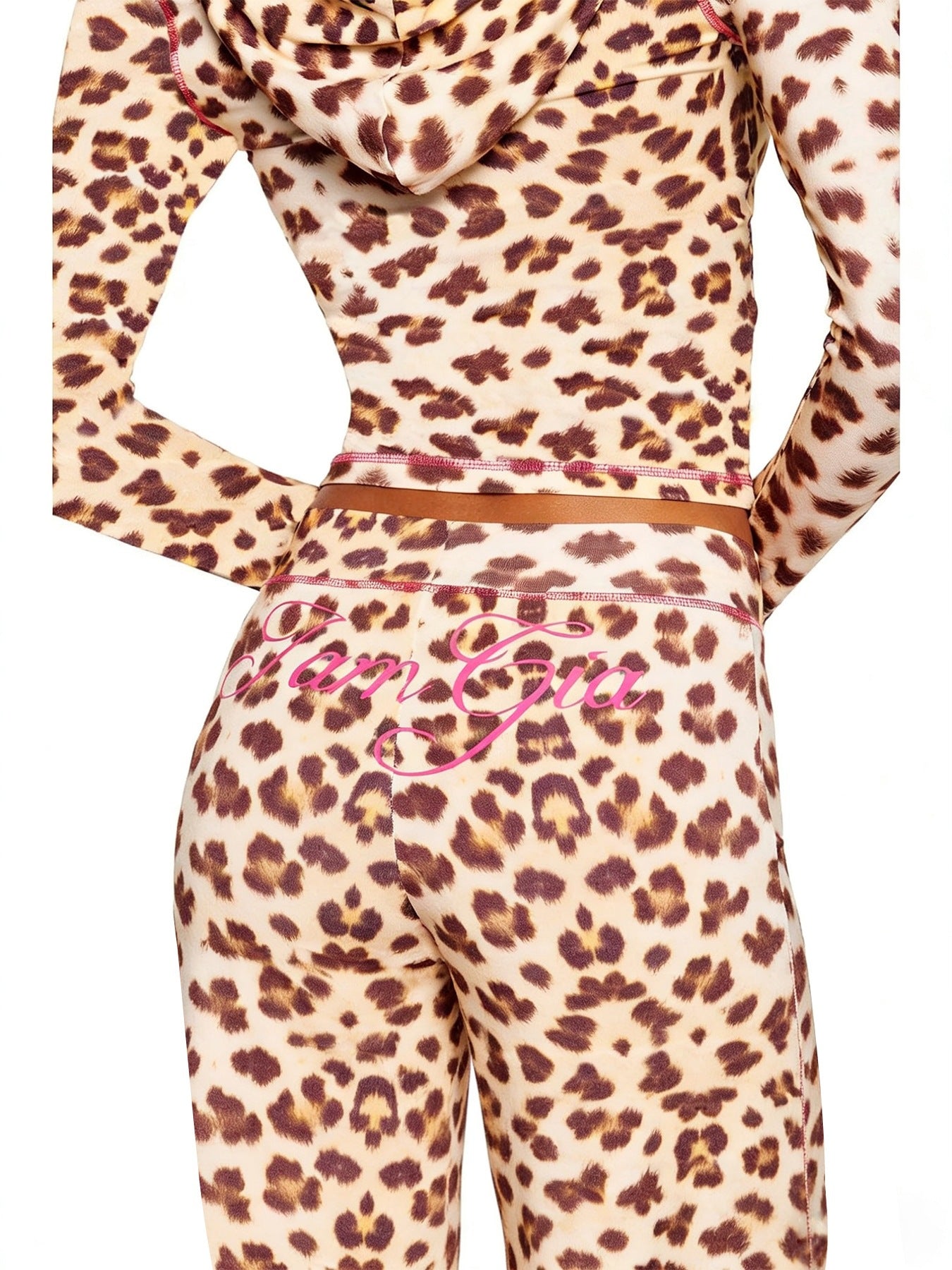 Women's Printed Hooded Long Sleeve Two-Piece Set