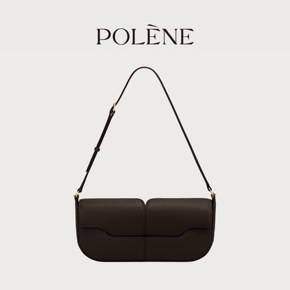 Genuine Leather Baguette Shoulder Bag
