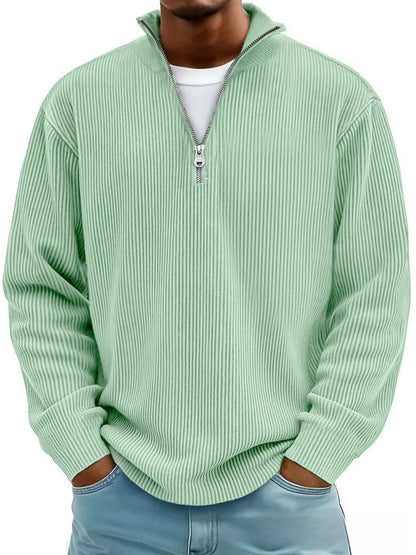 Men's Casual Long-Sleeve Polo Shirt/Sweatshirt