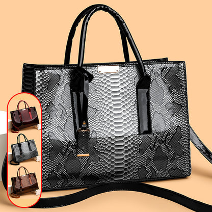 Snake Pattern PU Crossbody Bag