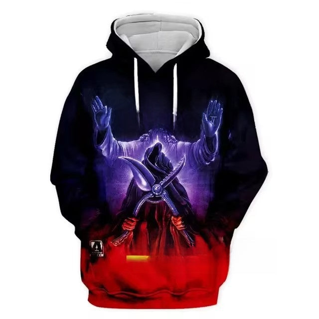 3d digital printing street men's crown sweatshirt