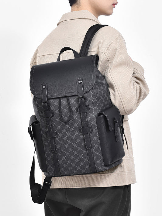Casual versatile backpack with a textured finish