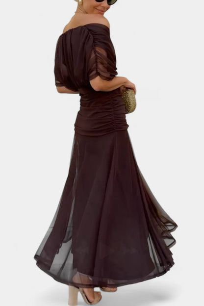 Mesh Print Spliced Dress