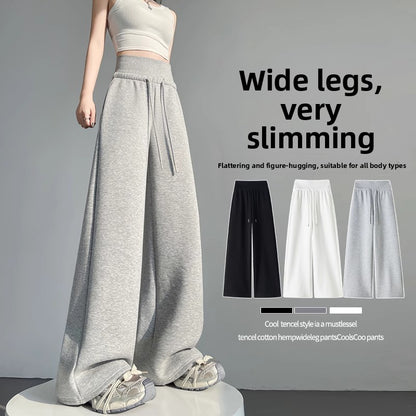 Womens High Waist Wide Leg Sweatpants