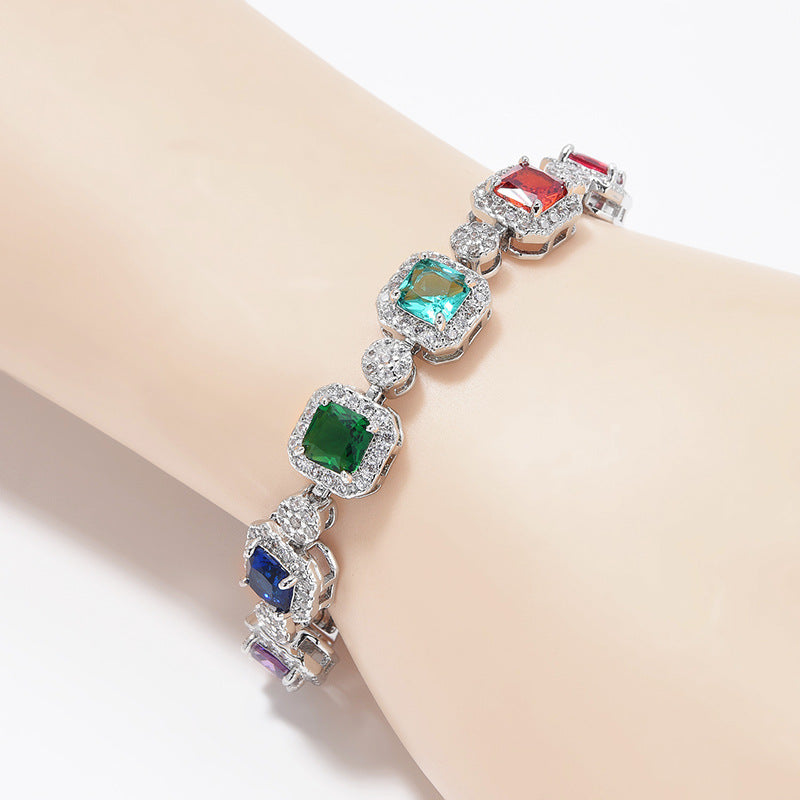 Adjustable full diamond bracelet for women