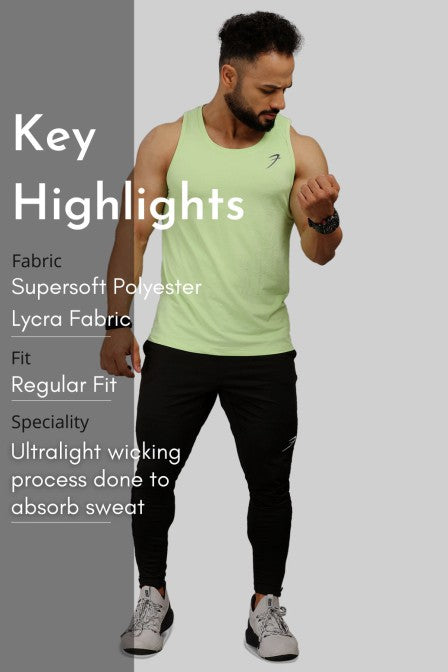 Men's Light Tank Lime